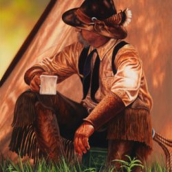Cowboy Coffee by Realism, Southwestern Art, Western