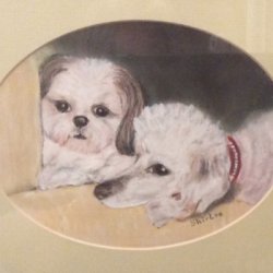 Patches And Sunny by Dog Portraits, Animals, 